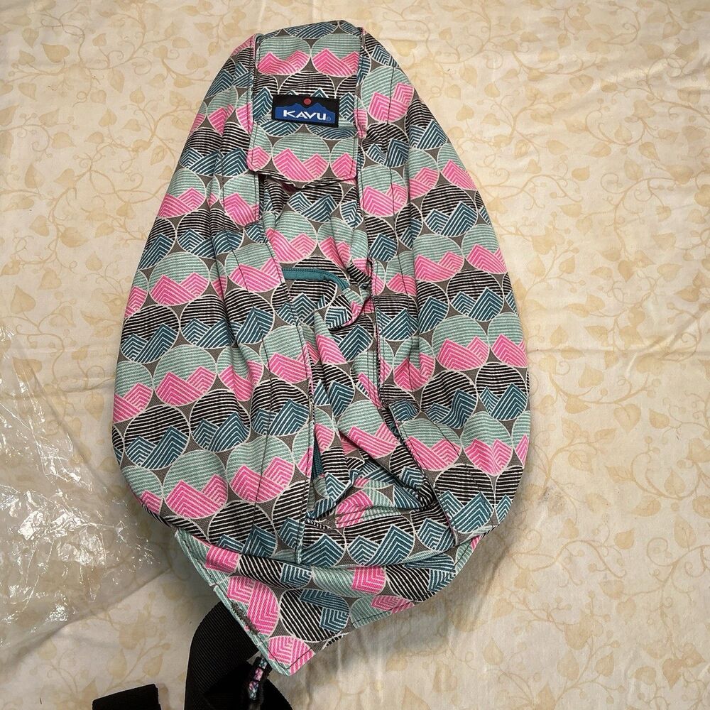 KAVU Rope Bag Horizon Dots Oils Unisex One Size Multicolor Geometric NWT